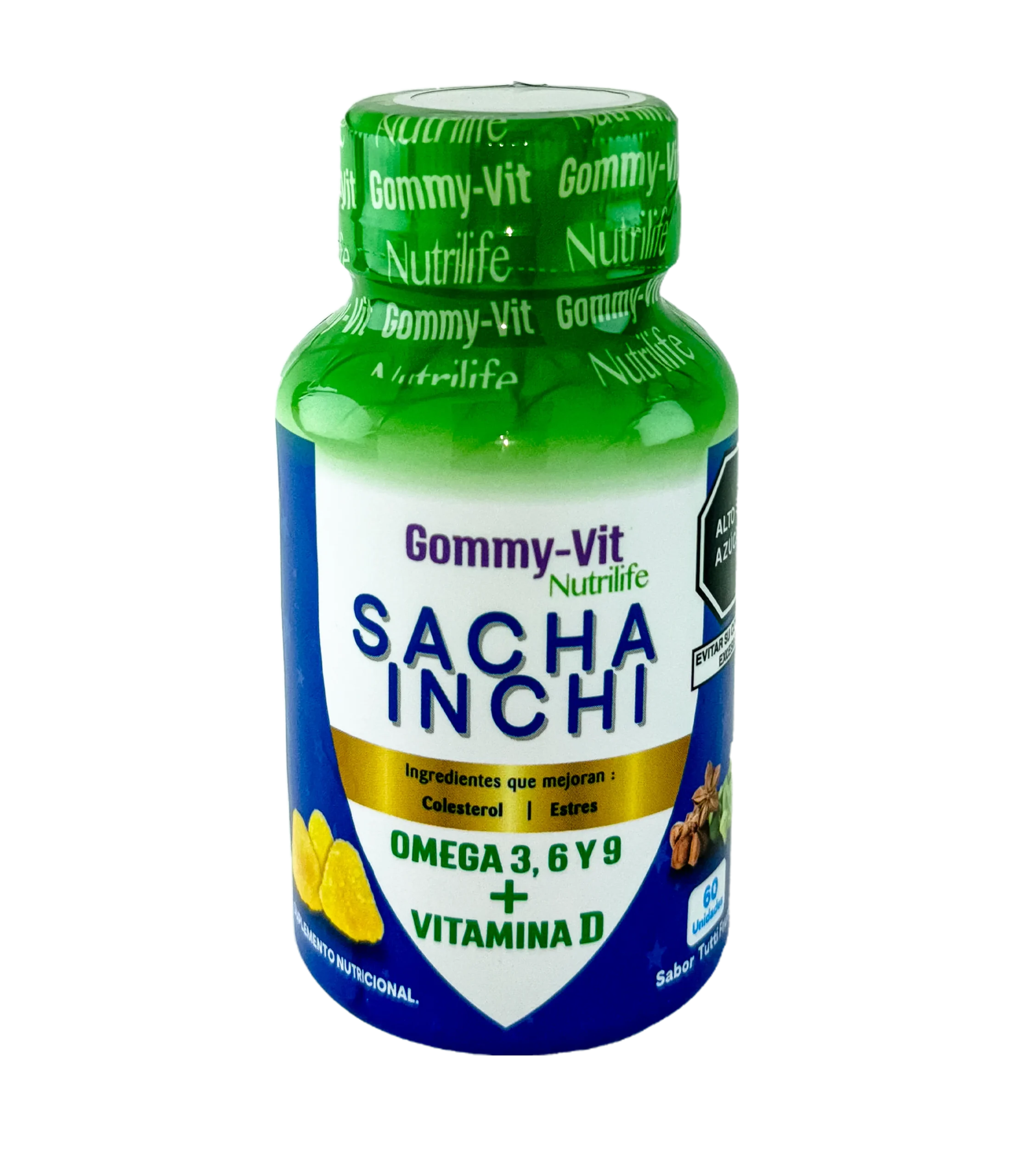 Gomitas vitaminadas Sacha Inchi + Vitamina D - Gummy Vit Nutrilife - frontal
